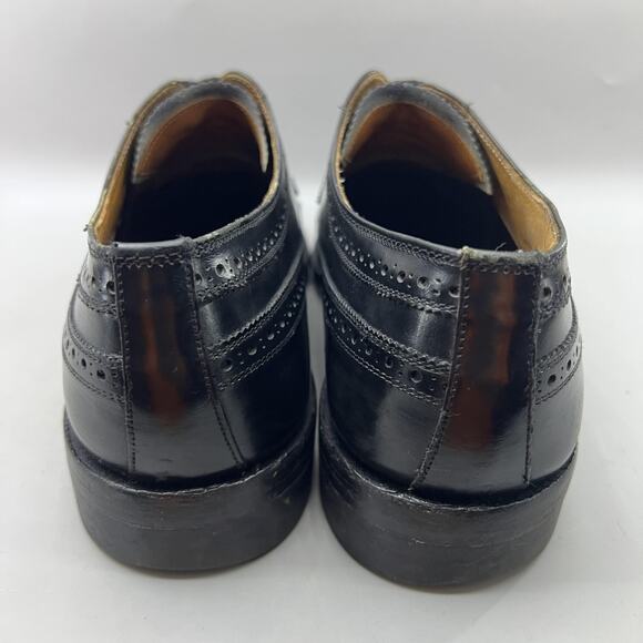Royal Tweed by Cheaney Church’s Longwing Shoes Men Size 10.5 Black Brogue Oxford main image 4